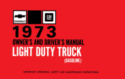 1973 Chevy Truck 10-30 Instruktionsbok