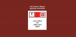 1972 Pontiac GTO & LeMans Owner's Manual Instruktionsbok