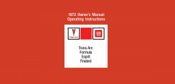 1972 Pontiac Firebird Owner's Manual Instruktionsbok